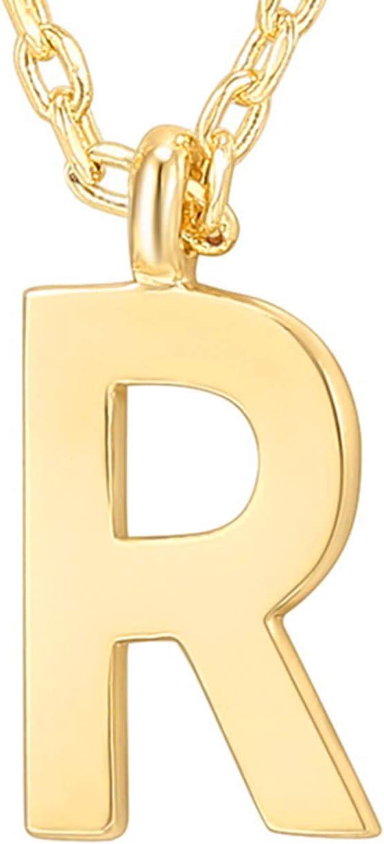 imagePAVOI 14K Gold Plated Initial Necklace Letter Necklaces for Women R