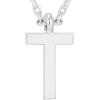 PAVOI 14K Gold Plated Initial Necklace | Letter Necklaces for Women(- T)