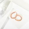 PAVOI 14K Gold Plated Sterling Silver Post Monet Oval Chunky Lightweight Hoop Earrings for Women(Rose)