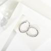 PAVOI 14K Gold Plated Sterling Silver Post Monet Oval Chunky Lightweight Hoop Earrings for Women(White)