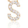 PAVOI 14K White Gold Plated Cubic Zirconia Initial Necklace | Letter Dainty Necklaces for Women(- S)