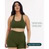 PAVOI ACTIVE Racerback Supportive Sports Bras for Women – High Support Scoop Neck Gym Workout Bra Removable Pads – HiPerform(Army)