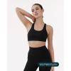 PAVOI ACTIVE Racerback Supportive Sports Bras for Women – High Support Scoop Neck Gym Workout Bra Removable Pads – HiPerform(Black)