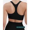 PAVOI ACTIVE Racerback Supportive Sports Bras for Women – High Support Scoop Neck Gym Workout Bra Removable Pads – HiPerform(Black)