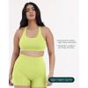 PAVOI ACTIVE Racerback Supportive Sports Bras for Women – High Support Scoop Neck Gym Workout Bra Removable Pads – HiPerform(Citron)