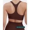 PAVOI ACTIVE Racerback Supportive Sports Bras for Women – High Support Scoop Neck Gym Workout Bra Removable Pads – HiPerform(Cocoa)