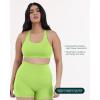 PAVOI ACTIVE Racerback Supportive Sports Bras for Women – High Support Scoop Neck Gym Workout Bra Removable Pads – HiPerform(Glowing Green)