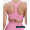 PAVOI ACTIVE Racerback Supportive Sports Bras for Women – High Support Scoop Neck Gym Workout Bra Removable Pads – HiPerform(Petal)