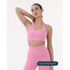 PAVOI ACTIVE Racerback Supportive Sports Bras for Women – High Support Scoop Neck Gym Workout Bra Removable Pads – HiPerform(Petal)