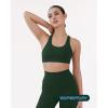 PAVOI ACTIVE Racerback Supportive Sports Bras for Women – High Support Scoop Neck Gym Workout Bra Removable Pads – HiPerform(Pine Green)