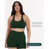 PAVOI ACTIVE Racerback Supportive Sports Bras for Women – High Support Scoop Neck Gym Workout Bra Removable Pads – HiPerform(Pine Green)
