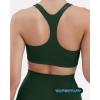 PAVOI ACTIVE Racerback Supportive Sports Bras for Women – High Support Scoop Neck Gym Workout Bra Removable Pads – HiPerform(Pine Green)