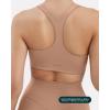 PAVOI ACTIVE Racerback Supportive Sports Bras for Women – High Support Scoop Neck Gym Workout Bra Removable Pads – HiPerform(Sienna)