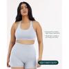 PAVOI ACTIVE Racerback Supportive Sports Bras for Women – High Support Scoop Neck Gym Workout Bra Removable Pads – HiPerform(Silver)