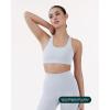 PAVOI ACTIVE Racerback Supportive Sports Bras for Women – High Support Scoop Neck Gym Workout Bra Removable Pads – HiPerform(Silver)
