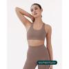 PAVOI ACTIVE Racerback Supportive Sports Bras for Women – High Support Scoop Neck Gym Workout Bra Removable Pads – HiPerform(Teak)