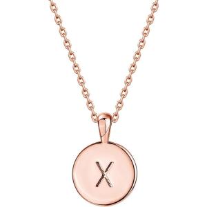PAVOI 14K Gold Plated Initial Letter Pendant Necklace for Women | Gold Alphabetical Initial Necklace(- X)
