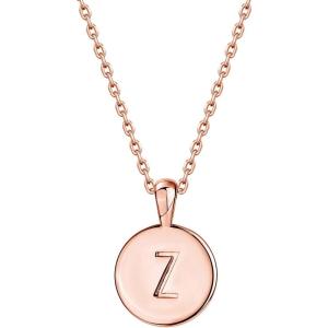 PAVOI 14K Gold Plated Initial Letter Pendant Necklace for Women | Gold Alphabetical Initial Necklace(- Z)