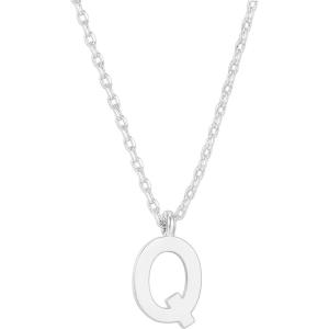 PAVOI 14K Gold Plated Initial Necklace | Letter Necklaces for Women(- Q)