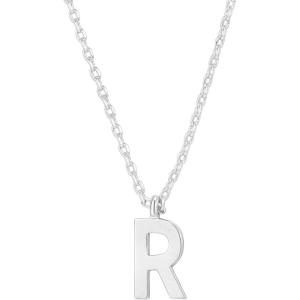 PAVOI 14K Gold Plated Initial Necklace | Letter Necklaces for Women(- R)