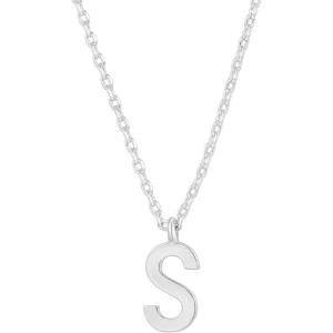 PAVOI 14K Gold Plated Initial Necklace | Letter Necklaces for Women(- S)