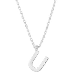 PAVOI 14K Gold Plated Initial Necklace | Letter Necklaces for Women(- U)
