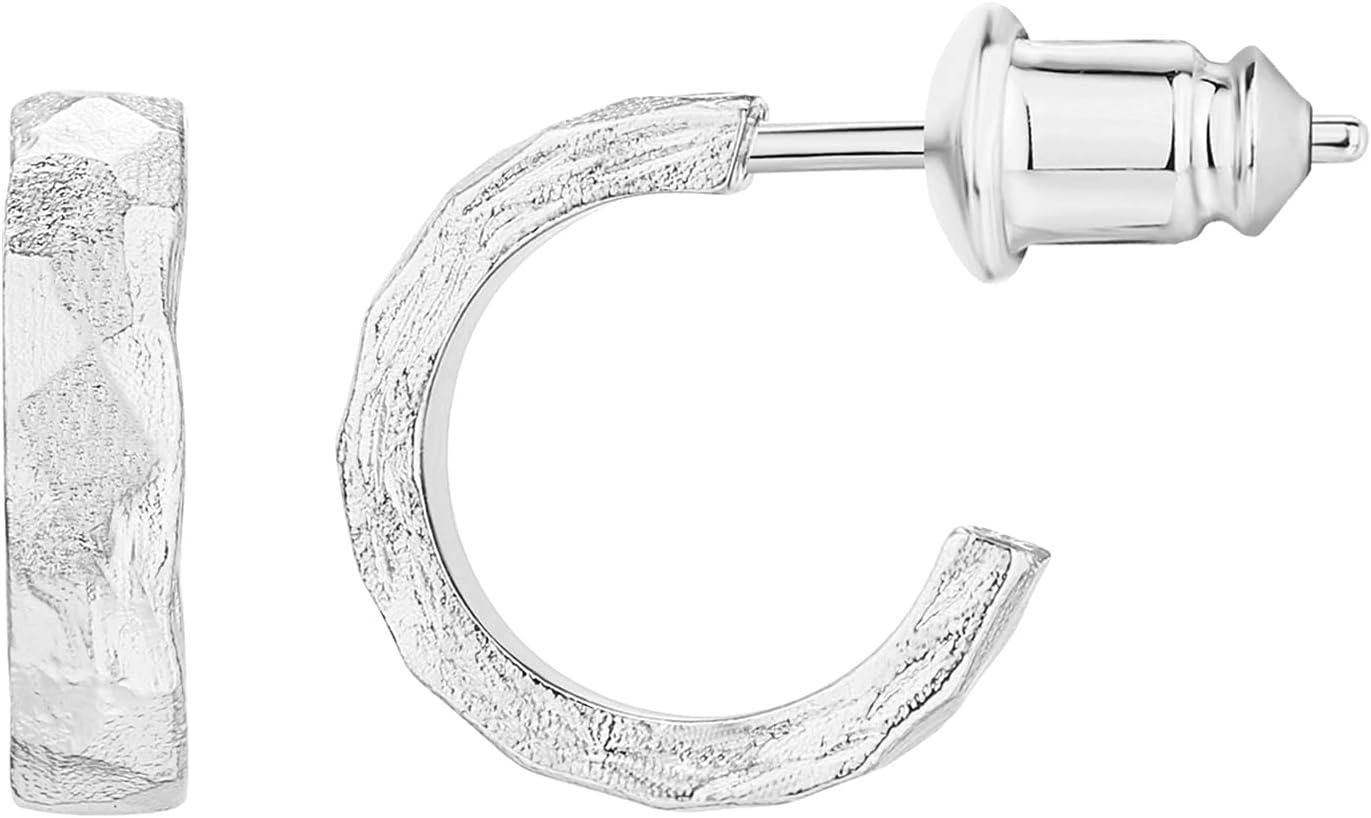 imagePAVOI 14K Gold Plated Thin Square Edge Open Hoop Earrings for Women Trendy Lightweight Open Hoops110 Millimeters