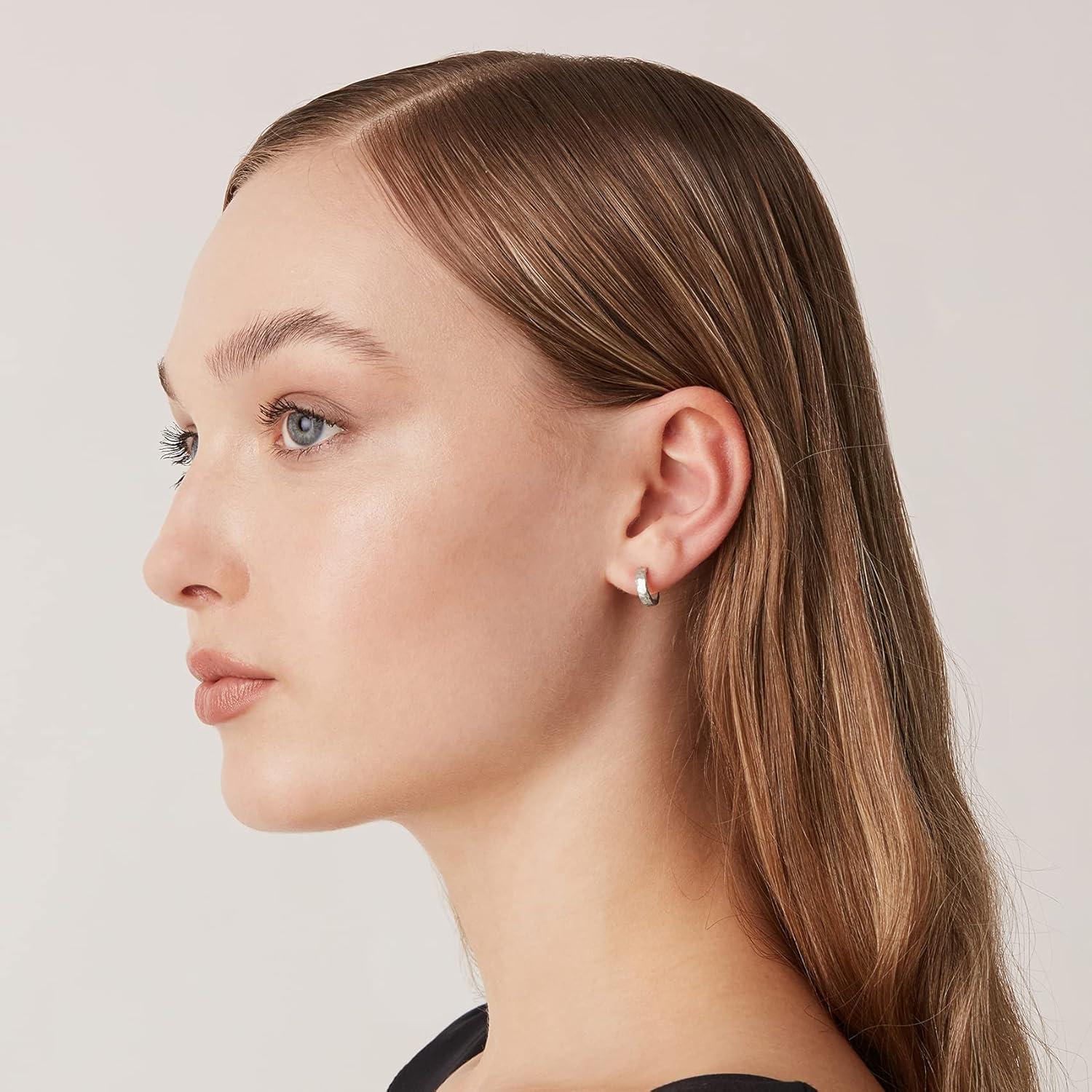 imagePAVOI 14K Gold Plated Thin Square Edge Open Hoop Earrings for Women Trendy Lightweight Open Hoops110 Millimeters
