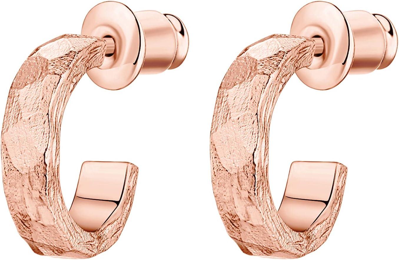 imagePAVOI 14K Gold Plated Thin Square Edge Open Hoop Earrings for Women Trendy Lightweight Open Hoops110 Millimeters