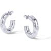PAVOI 14K Gold Plated Star Shine Hoop Earrings for Women | Cubic Zirconia Celestial Chunky Hoops Earrings(20mm)