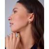 PAVOI 14K Gold Plated Star Shine Hoop Earrings for Women | Cubic Zirconia Celestial Chunky Hoops Earrings(20mm)