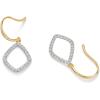 PAVOI 14K Gold Plated Teardrop Diamond Shaped Dangle Earrings for Women with Cubic Zirconia | Geometric Earring Pair(Yellow Gold)