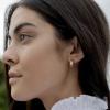 PAVOI 14K Gold Plated Thick Dome Huggie Earrings for Women – 925 Sterling Silver Posts Small Wide Round Hoop Earrings(Rose Gold)