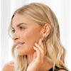 PAVOI 14K Gold Plated Thin Square Edge Open Hoop Earrings for Women | Trendy Lightweight Open Hoops(10.0 Millimeters)