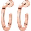 PAVOI 14K Gold Plated Thin Square Edge Open Hoop Earrings for Women | Trendy Lightweight Open Hoops(20 Millimeters)