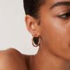 PAVOI 14K Gold Plated Thin Square Edge Open Hoop Earrings for Women | Trendy Lightweight Open Hoops(30 Millimeters)