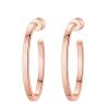 PAVOI 14K Gold Plated Thin Square Edge Open Hoop Earrings for Women | Trendy Lightweight Open Hoops(30 Millimeters)