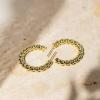 PAVOI 14K Gold Plated Twisted Rope Round Hoop Earrings in Rose, White and Yellow Gold(Pack White/Yellow)