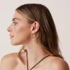 PAVOI 14K Gold Plated Twisted Rope Round Hoop Earrings in Rose, White and Yellow Gold(Pack White/Yellow)