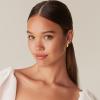PAVOI 14K Gold Plated Wide Flat Edge Hoop Earrings for Women | Rose, White and Yellow Gold Hoops | Hypoallergenic Jewelry(Yellow Gold)