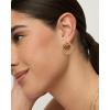 PAVOI 18K Gold Plated Statement Door Knockers Stud Earrings for Women | Interlock Ring Dangle Earrings(Yellow Gold)