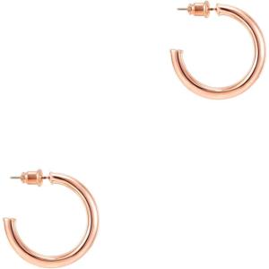 PAVOI 14K Gold Plated Hoop Earrings for Women – 2mm Thick Infinity Hoops – Lightweight Loop Earrings Set(20.0 Millimeters)