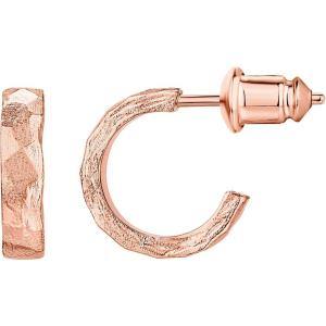 PAVOI 14K Gold Plated Thin Square Edge Open Hoop Earrings for Women | Trendy Lightweight Open Hoops(11.0 Millimeters)