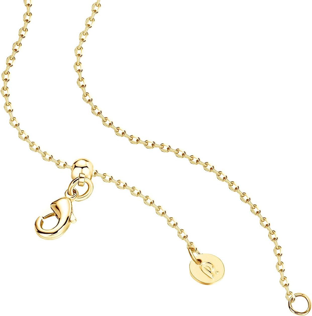 imagePAVOI 14K Gold Plated Dainty Cubic Zirconia Pendant Necklace for Women Dot Elephant Butterfly Pineapple Lock Knot Palm Tree Bow Smiley Pendant Layering Chain NecklacesYellow Gold