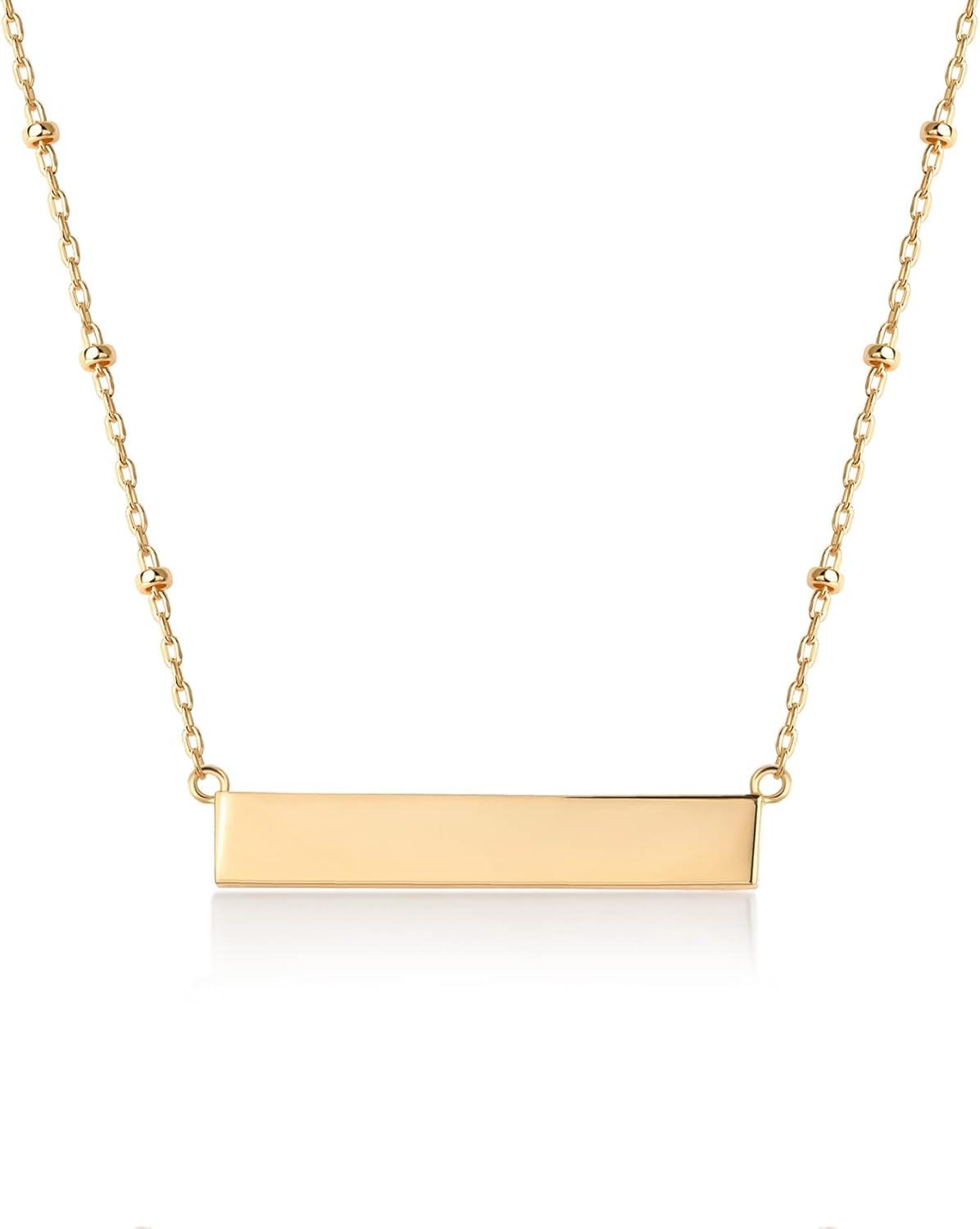 imagePAVOI 14K Gold Plated Dainty Cubic Zirconia Pendant Necklace for Women Dot Elephant Butterfly Pineapple Lock Knot Palm Tree Bow Smiley Pendant Layering Chain NecklacesYellow Gold