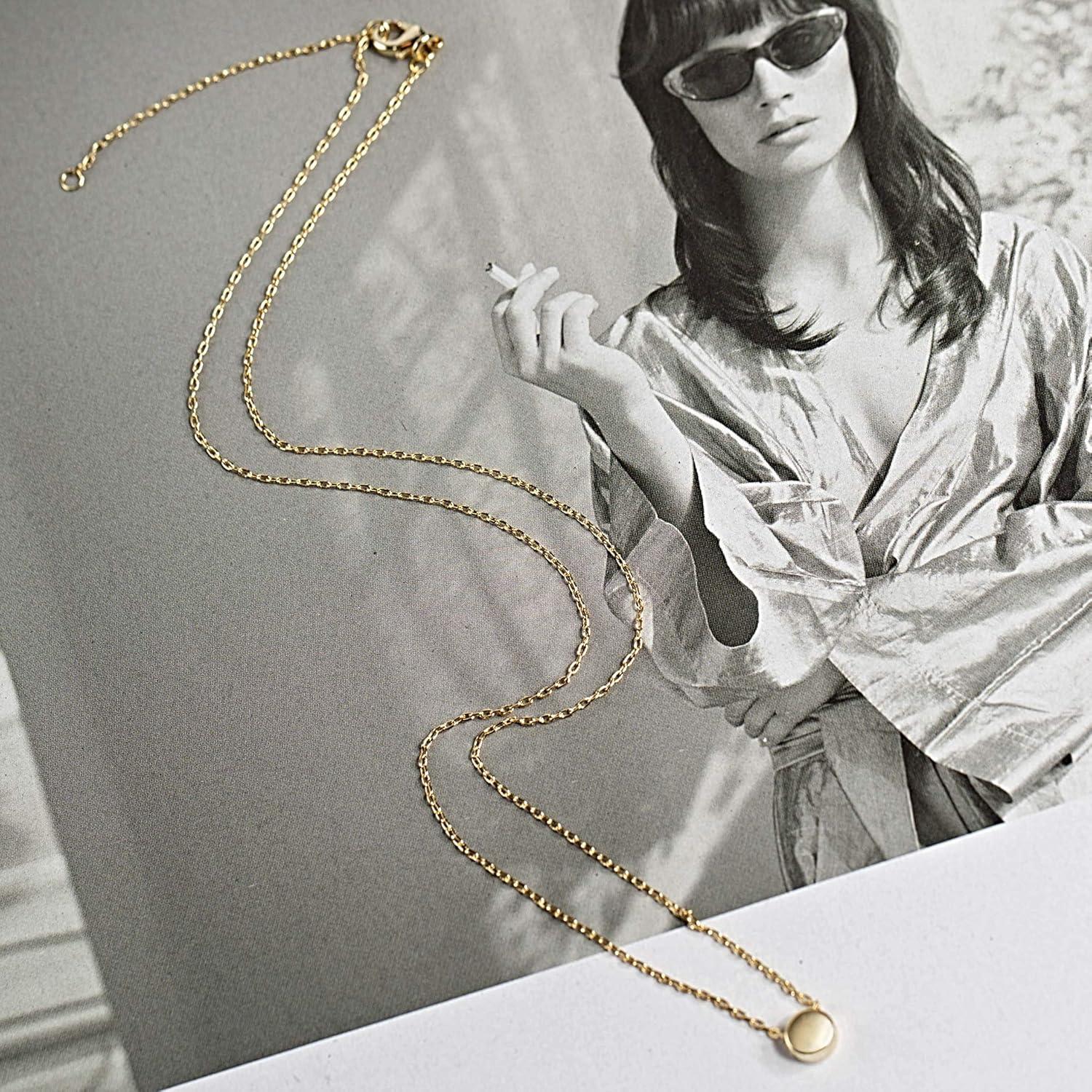 imagePAVOI 14K Gold Plated Dainty Cubic Zirconia Pendant Necklace for Women Dot Elephant Butterfly Pineapple Lock Knot Palm Tree Bow Smiley Pendant Layering Chain NecklacesYellow Gold