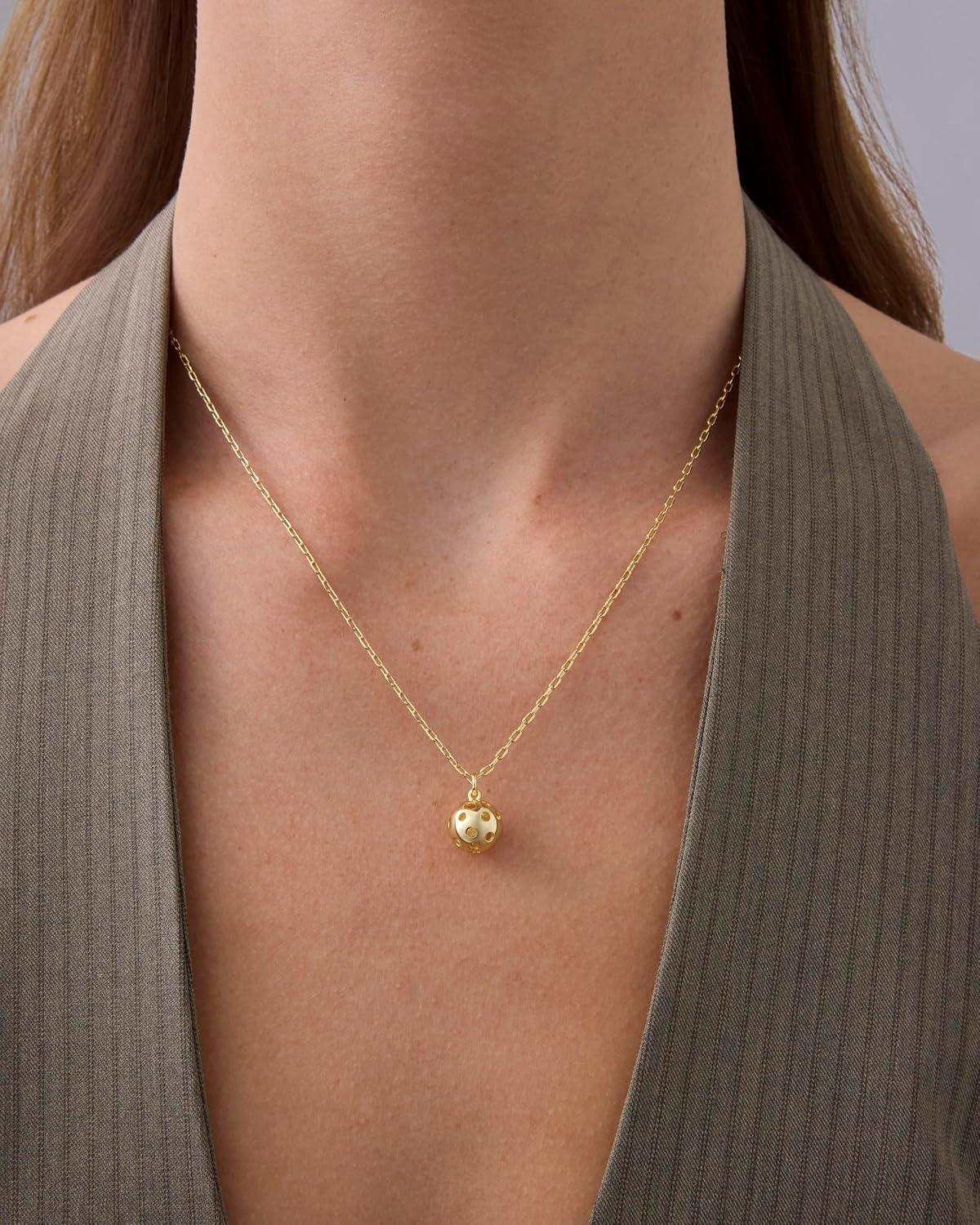 imagePAVOI 14K Gold Plated Dainty Cubic Zirconia Pendant Necklace for Women Dot Elephant Butterfly Pineapple Lock Knot Palm Tree Bow Smiley Pendant Layering Chain NecklacesYellow Gold