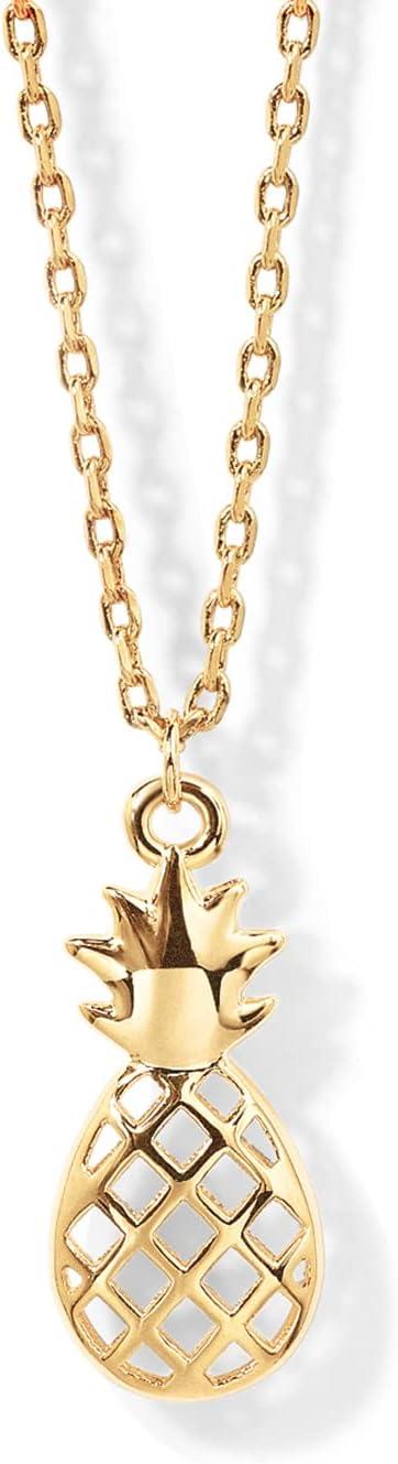 imagePAVOI 14K Gold Plated Dainty Cubic Zirconia Pendant Necklace for Women Dot Elephant Butterfly Pineapple Lock Knot Palm Tree Bow Smiley Pendant Layering Chain NecklacesYellow Gold