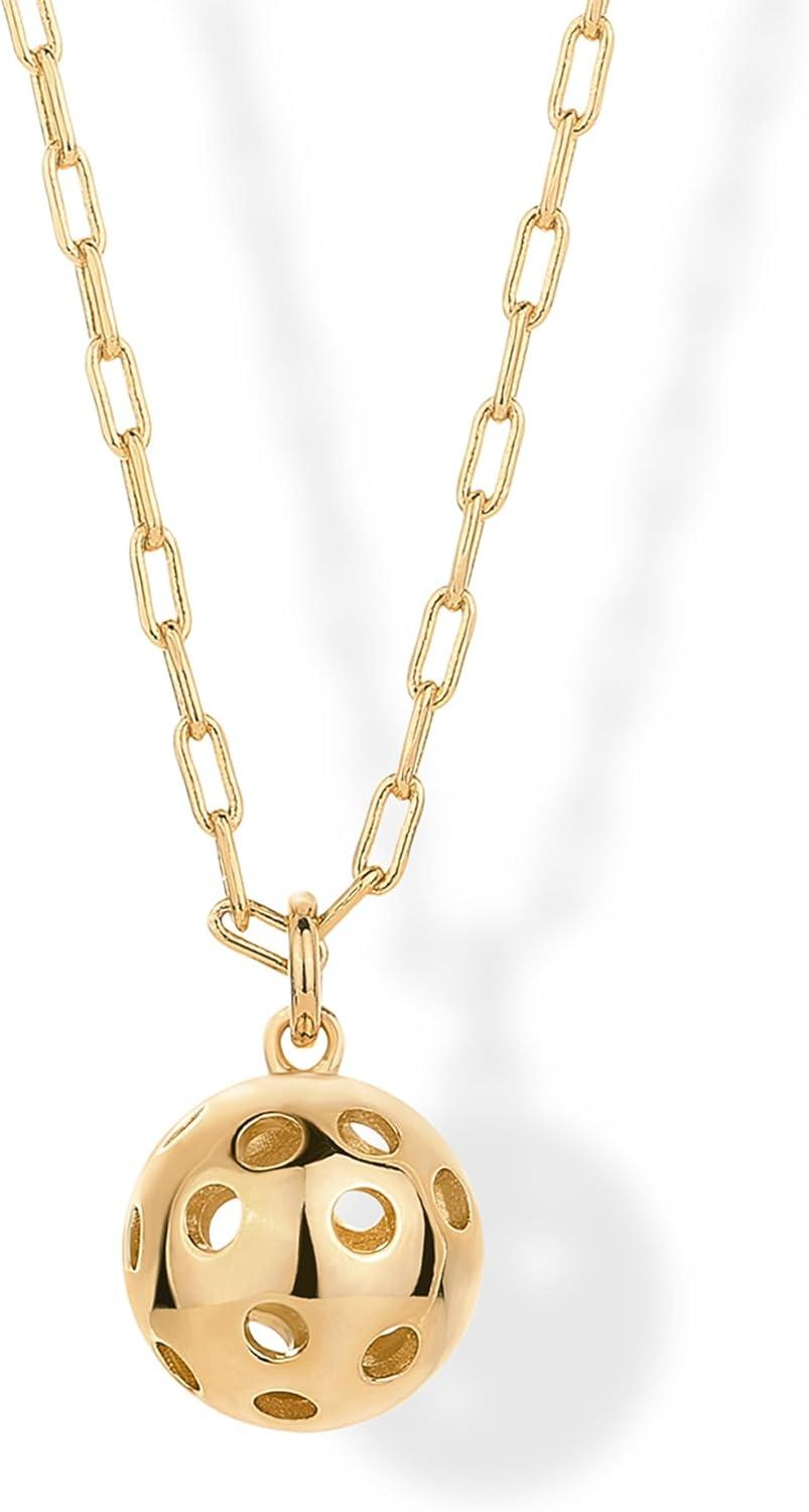 imagePAVOI 14K Gold Plated Dainty Cubic Zirconia Pendant Necklace for Women Dot Elephant Butterfly Pineapple Lock Knot Palm Tree Bow Smiley Pendant Layering Chain NecklacesYellow Gold