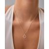 PAVOI 14K Gold Plated Two Toned Mixed Metals Diamond Shaped Dangle Pendant Necklace for Women with Cubic Zirconia | Geometric Necklace(Two Toned)